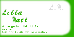 lilla matl business card